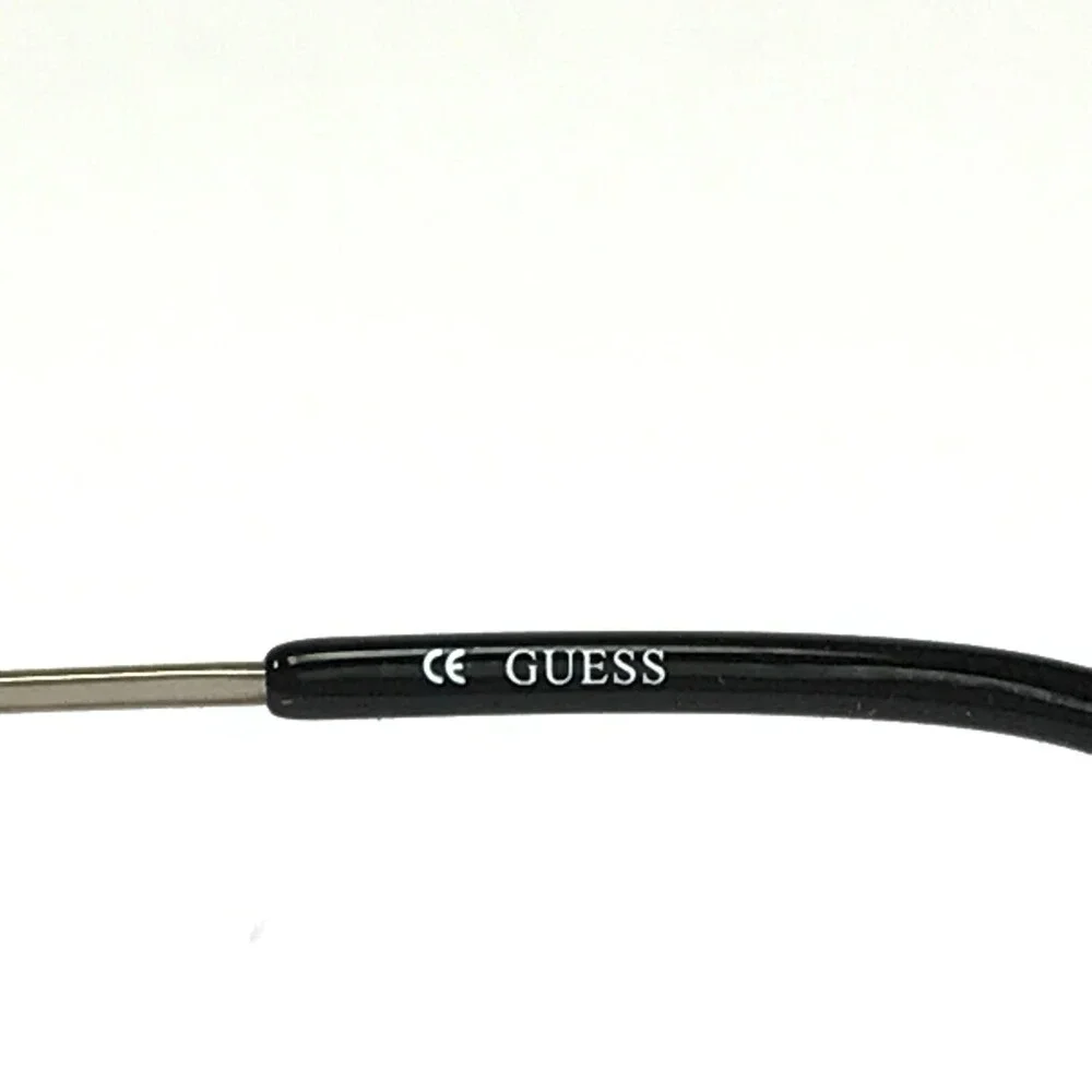 Guess Eyeglasses Frames GU1136 BLKD Grey Silver Round Full Rim 48-16-143